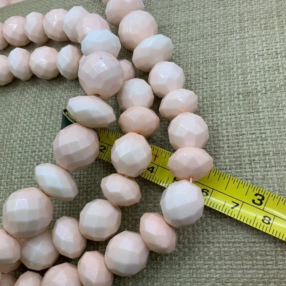 SugarFix Cotton Candy Three Stranded Faceted Acrylic Beaded Necklace